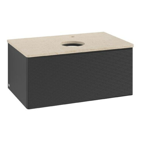 V&B Meuble sous-lavabo avec structure de façade Antao 80x36x50cm, HL, WBP botti., bleu m Lac