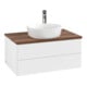 V&B Meuble sous lavabo avec structure de façade Antao 80x36x50cm, HL, WBP chêne, blanc m Lac-1