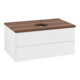 V&B Meuble sous lavabo avec structure de façade Antao 80x36x50cm, HL, WBP chêne, blanc m Lac-3