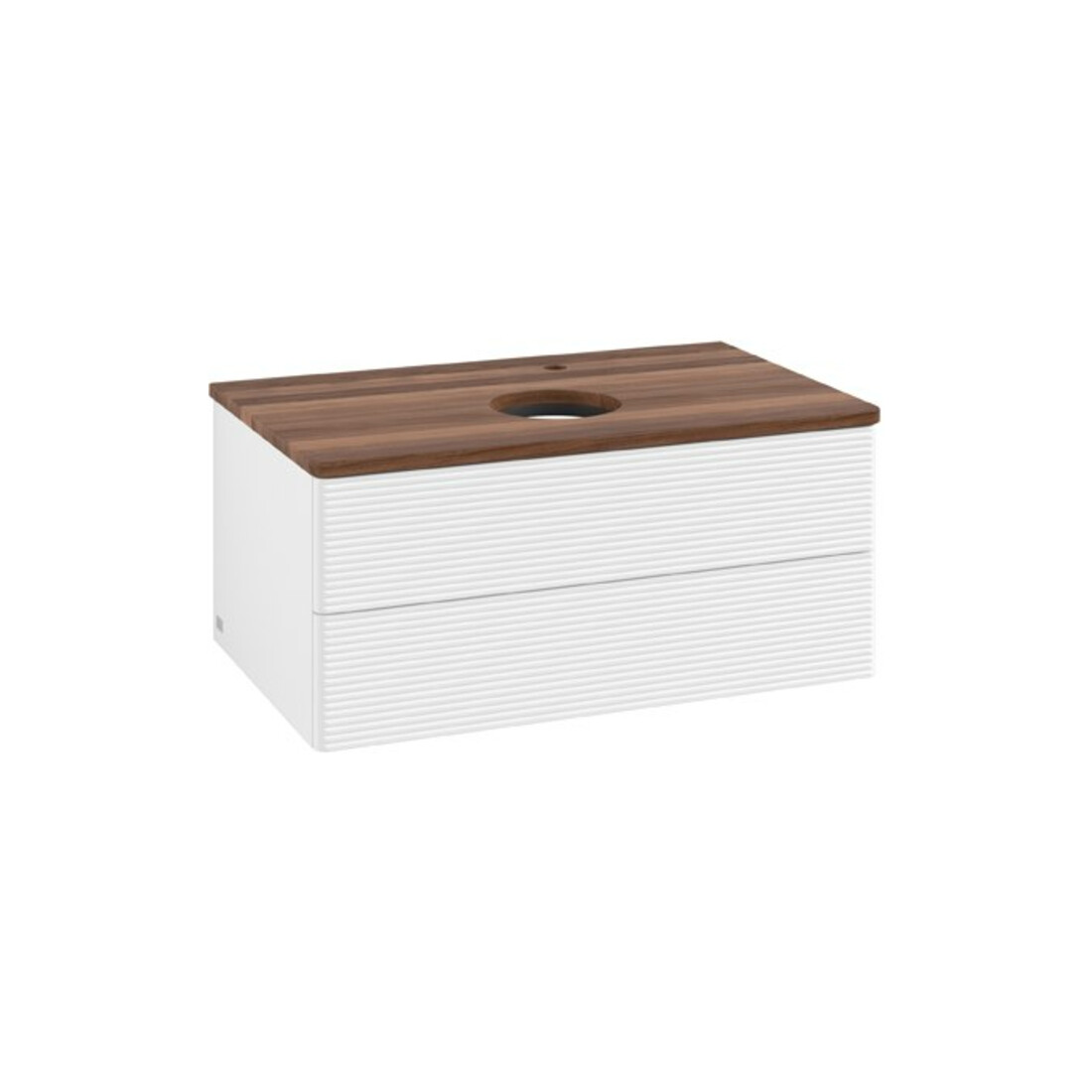 V&B Meuble sous lavabo avec structure de façade Antao 80x36x50cm, HL, WBP chêne, blanc m Lac