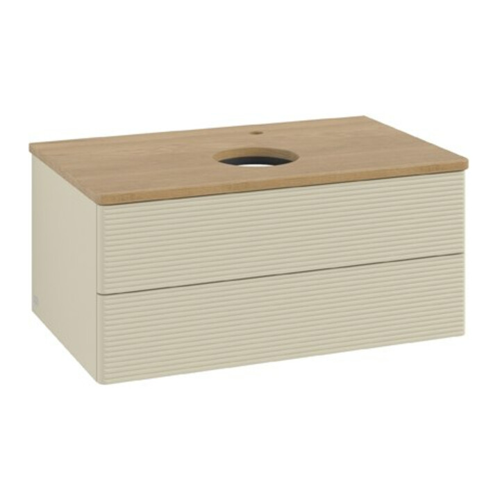 V&B Meuble sous-lavabo avec structure de façade Antao 80x36x50cm, HL, WBP hon. Oa, si Gr m Lac