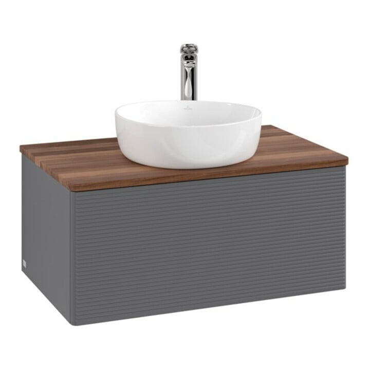 V&B Meuble sous lavabo avec structure de façade Antao 80x36x50cm, HL, WBP w wa, Anthrac. m Lac