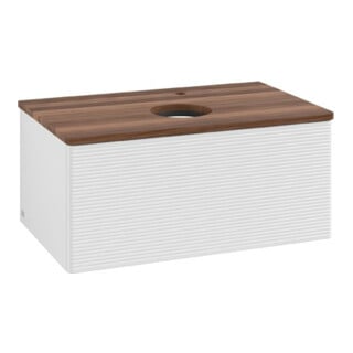 V&B Meuble sous lavabo avec structure de façade Antao 80x36x50cm, HL, WBP w. wal, blanc brillant Lac