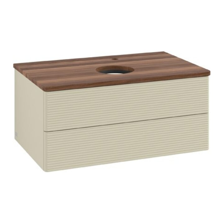 V&B Meuble sous-lavabo avec structure de façade Antao 80x36x50cm, HL, WBP w. wal, si Gr m Lac