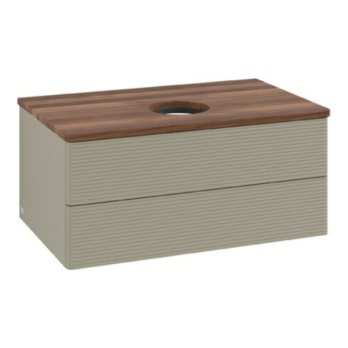 V&B Meuble sous-lavabo avec structure de façade Antao 80x36x50cm, WBP blanc wal, st. Gr m Lac