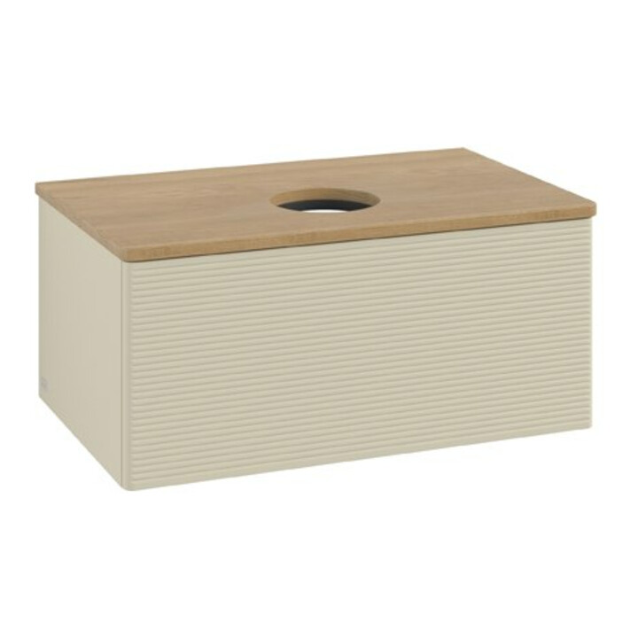 V&B Meuble sous-lavabo avec structure de façade Antao 80x36x50cm, WBP hon. Oa, si Gr m Lac