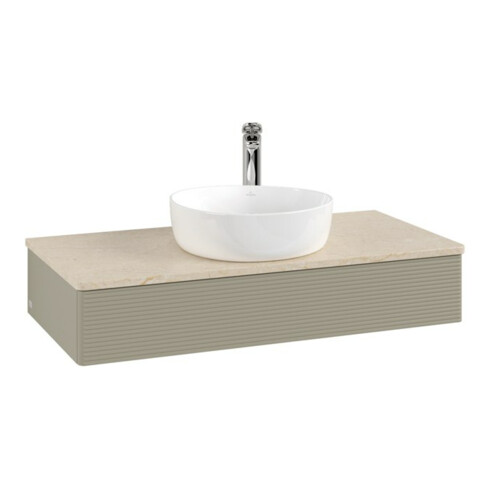 V&B Meuble sous-lavabo avec structure de façade, éclairage Antao 100x19x50cm, WBP botti., st. Gr m Lac