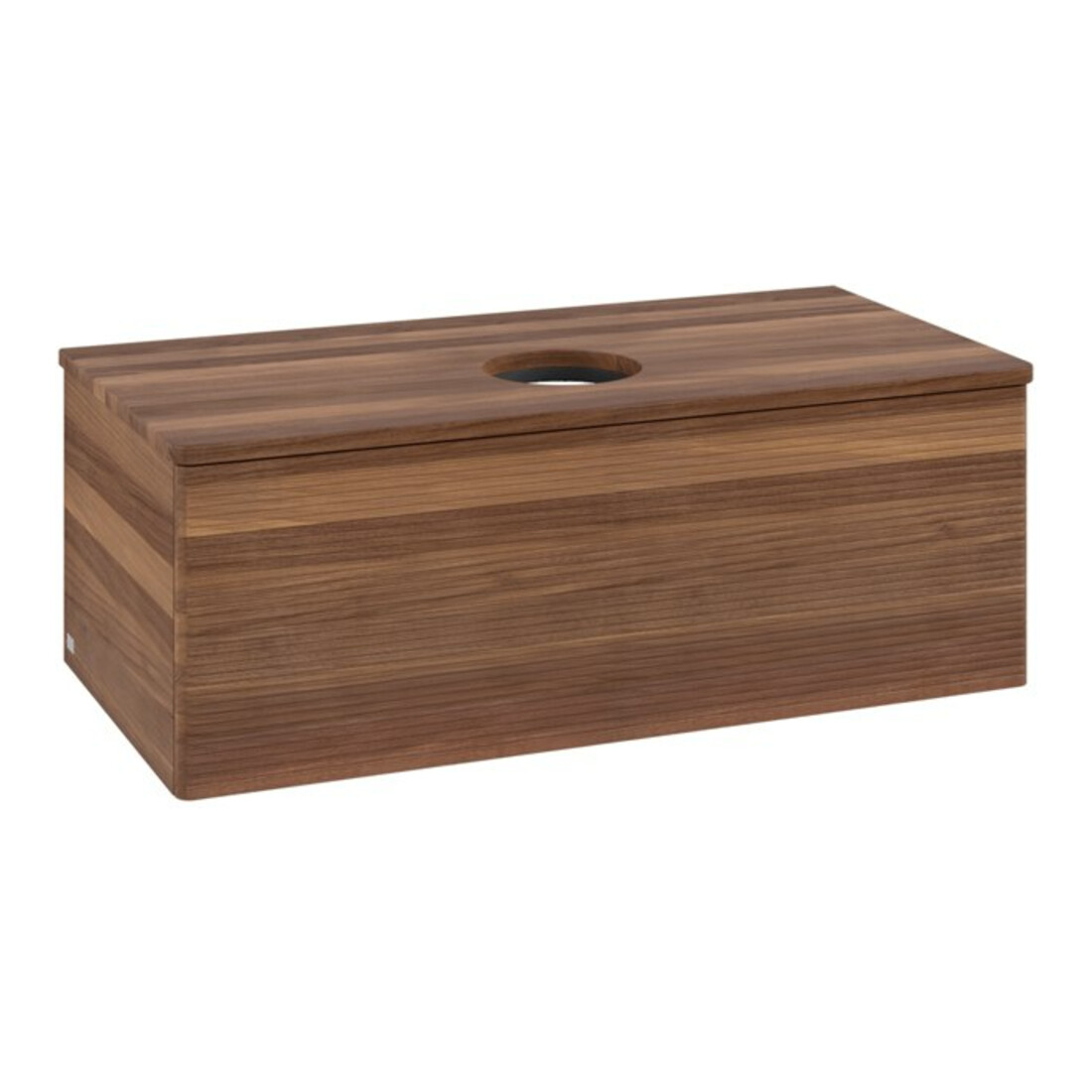 V&B Meuble sous lavabo avec structure de façade, éclairage Antao 100x36x50cm, couleur WBP noyer