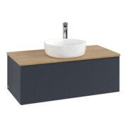 V&B Meuble sous lavabo avec structure de façade, éclairage Antao 100x36x50cm, HG, WBP hon. Oa, md b m Lac-3