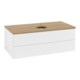 V&B Meuble sous-lavabo avec structure de façade - éclairage Antao 100x36x50cm, HL, WBP chêne hon. Oa, blanc avec Lac-4