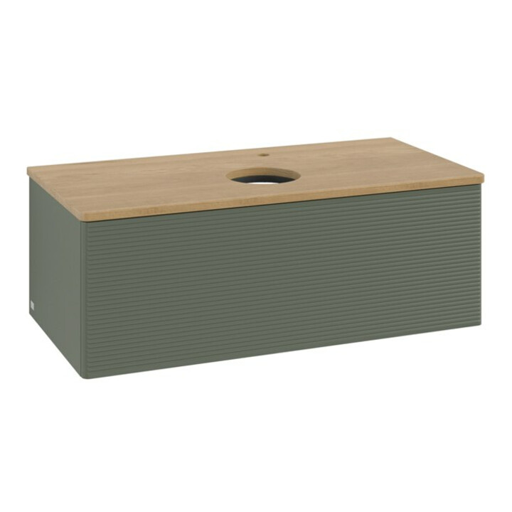 V&B Meuble sous-lavabo avec structure de façade, éclairage Antao 100x36x50cm, HL, WBP hon. Oa, le g. m La
