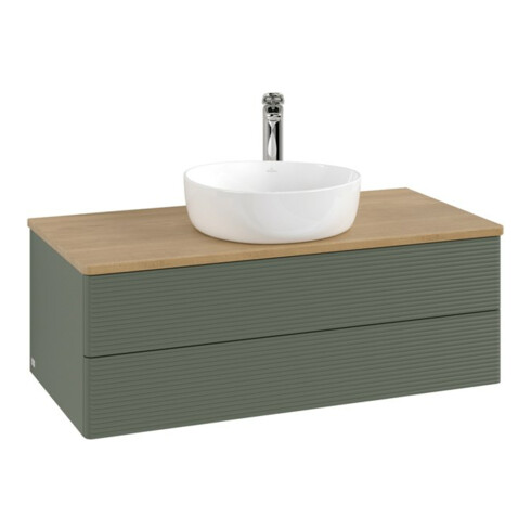 V&B Meuble sous lavabo avec structure de façade - Éclairage Antao 100x36x50cm, HL, WBP hon. Oa, le g. m La