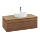 V&B Meuble sous-lavabo avec structure de façade, éclairage Antao 100x36x50cm, HL, WBP hon. Oa, w. wal