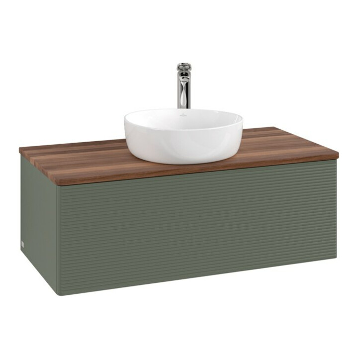 V&B Meuble sous lavabo avec structure de façade, éclairage Antao 100x36x50cm, HL, WBP w wa, le gre. m Lac