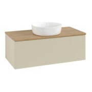V&B Meuble sous-lavabo avec structure de façade, éclairage Antao 100x36x50cm, WBP hon. Oa, si Gr m Lac