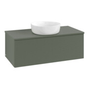 V&B Meuble sous lavabo avec structure de façade, éclairage Antao 100x36x50cm, WBP Lac, lea gre. m Lac