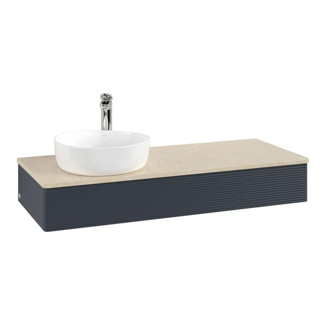 V&B Meuble sous lavabo avec structure de façade, éclairage Antao 120x19x50cm, H I P, WBP botti., md b m Lac