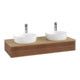 V&B Meuble sous lavabo avec structure de façade, éclairage Antao 120x19x50cm, H-I-P, WBP hon. Oa, blanc wal-1