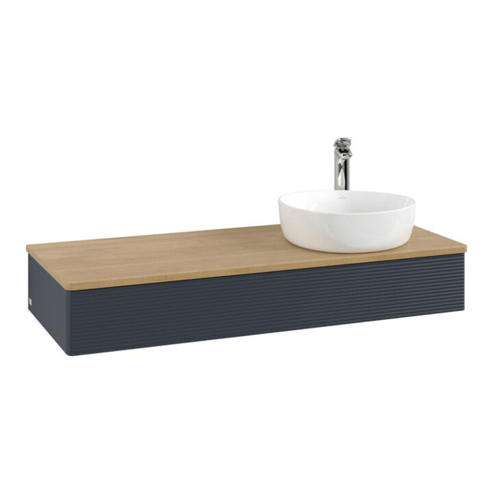 V&B Meuble sous lavabo avec structure de façade, éclairage Antao 120x19x50cm, H I P, WBP hon. Oa, md b m Lac