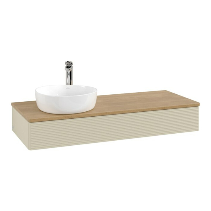 V&B Meuble sous lavabo avec structure de façade, éclairage Antao 120x19x50cm, H I P, WBP hon. Oa, si G m Lac