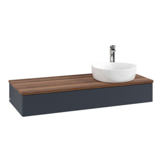 V&B Meuble sous-lavabo avec structure de façade, éclairage Antao 120x19x50cm, H I P, WBP w wal, md bl. m Lac