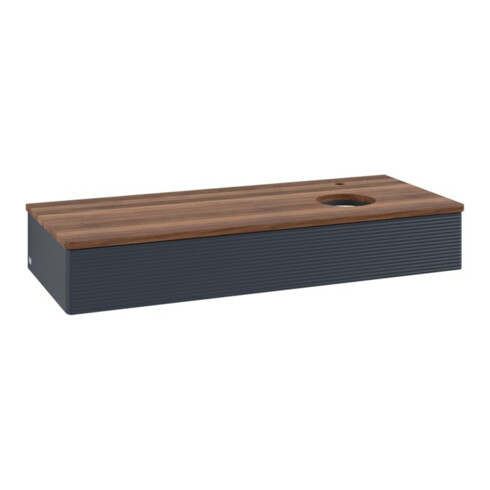 V&B Meuble sous-lavabo avec structure de façade, éclairage Antao 120x19x50cm, H I P, WBP w wal, md bl. m Lac