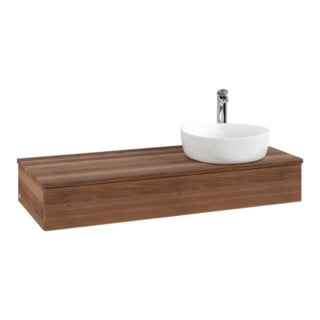V&B Meuble sous lavabo avec structure de façade, éclairage Antao 120x19x50cm, H-I-P, WBP w. wal, w. wal