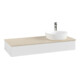 V&B Meuble sous lavabo avec structure de façade, éclairage Antao 120x19x50cm, HL, WBP botti., blanc brillant Lac-1