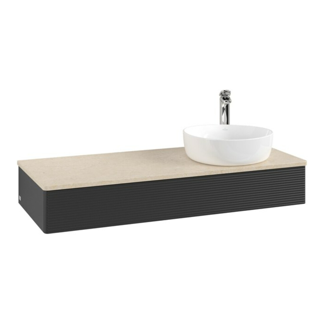 V&B Meuble sous lavabo avec structure de façade, éclairage Antao 120x19x50cm, HL, WBP botti., bleu m Lac