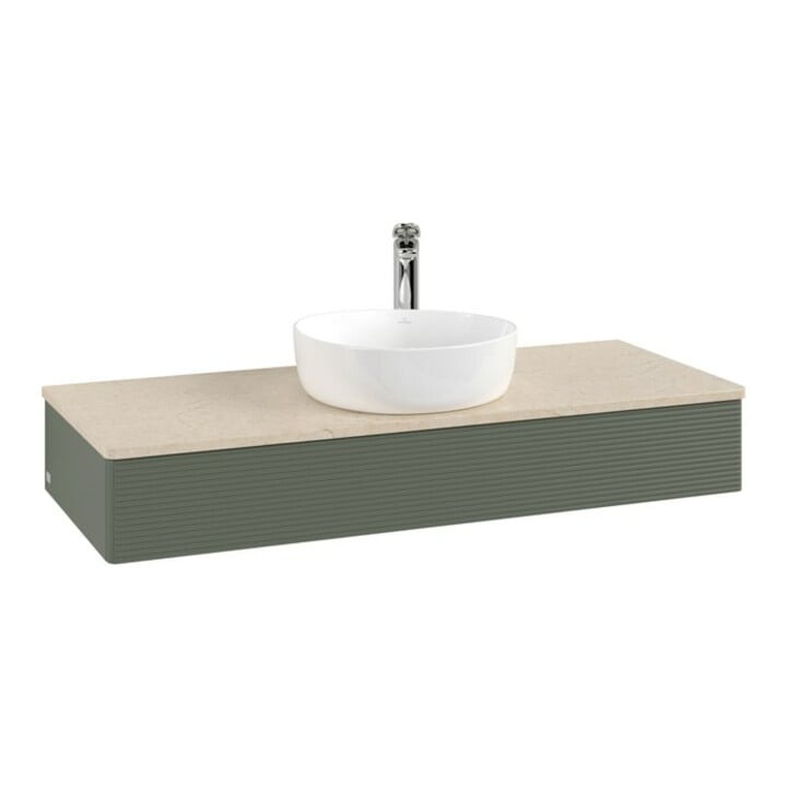 V&B Meuble sous lavabo avec structure de façade, éclairage Antao 120x19x50cm, HL, WBP botti., le g. m Lac