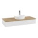V&B Meuble sous lavabo avec structure de façade, éclairage Antao 120x19x50cm, HL, WBP chêne, blanc laqué-3