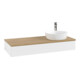 V&B Meuble sous lavabo avec structure de façade, éclairage Antao 120x19x50cm, HL, WBP chêne, blanc mat avec Lac-3