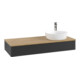 V&B Meuble sous lavabo avec structure de façade, éclairage Antao 120x19x50cm, HL, WBP hon. Oa, bleu m Lac-3