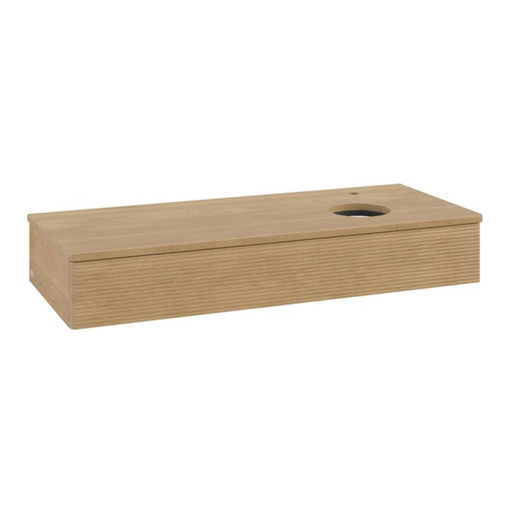 V&B Meuble sous lavabo avec structure de façade, éclairage Antao 120x19x50cm, HL, WBP hon. Oa, hon. Oa
