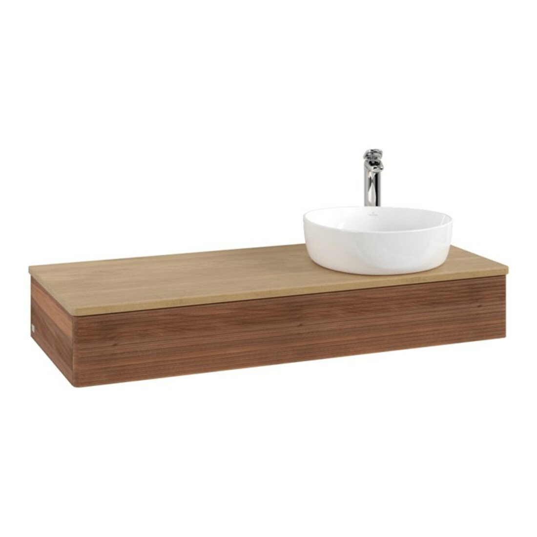 V&B Meuble sous lavabo avec structure de façade, éclairage Antao 120x19x50cm, HL, WBP hon. Oa, w. wal