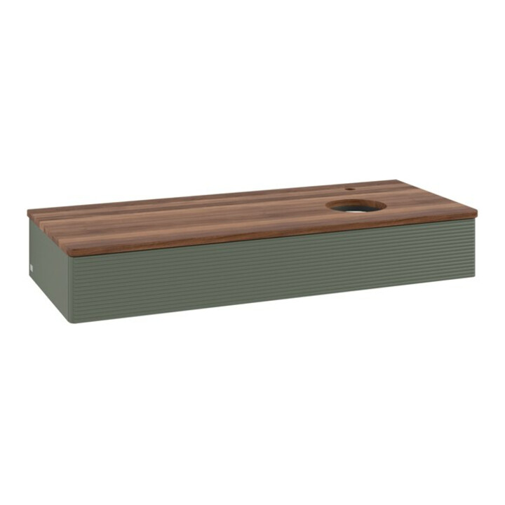 V&B Meuble sous-lavabo avec structure de façade, éclairage Antao 120x19x50cm, HL, WBP w wa, le gre. m Lac