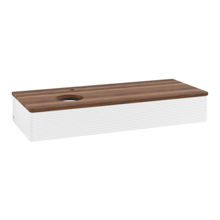 V&B Meuble sous-lavabo avec structure de façade, éclairage Antao 120x19x50cm, HL, WBP w. wal, bl. m Lac