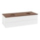 V&B Meuble sous-lavabo avec structure de façade, éclairage Antao 120x36x50cm, couleur WBP blanc wal, blanc m Lac