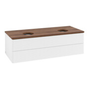 V&B Meuble sous-lavabo avec structure de façade, éclairage Antao 120x36x50cm, couleur WBP blanc wal, blanc m Lac-3