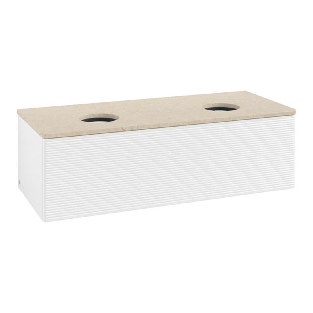 V&B Meuble sous-lavabo avec structure de façade, éclairage Antao 120x36x50cm, couleur WBP botti., blanc avec Lac