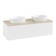 V&B Meuble sous-lavabo avec structure de façade, éclairage Antao 120x36x50cm, couleur WBP botti., blanc avec Lac-3