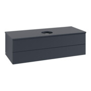 V&B Meuble sous lavabo avec structure de façade, éclairage Antao 120x36x50cm, couleur WBP Lac, avec poignée Lac