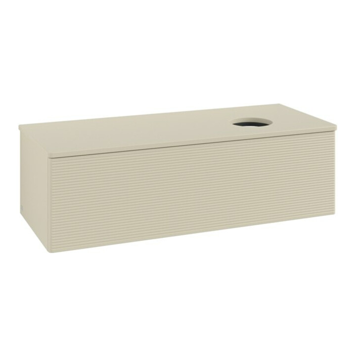 V&B Meuble sous-lavabo avec structure de façade, éclairage Antao 120x36x50cm, couleur WBP Lac, si Gr m Lac