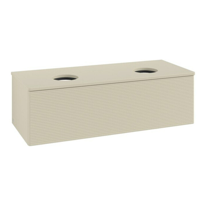 V&B Meuble sous-lavabo avec structure de façade, éclairage Antao 120x36x50cm, couleur WBP Lac, si Gr m Lac