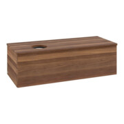 V&B Meuble sous lavabo avec structure de façade, éclairage Antao 120x36x50cm, couleur WBP w. noyer, w. walnut-3