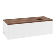 V&B Meuble sous lavabo avec structure de façade, éclairage Antao 120x36x50cm, couleur WBP w. wal, blanc m Lac
