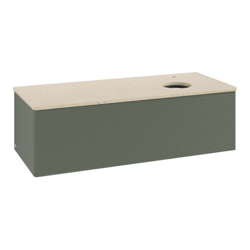 V&B Meuble sous lavabo avec structure de façade, éclairage Antao 120x36x50cm, H I P, WBP botti., le g. m Lac