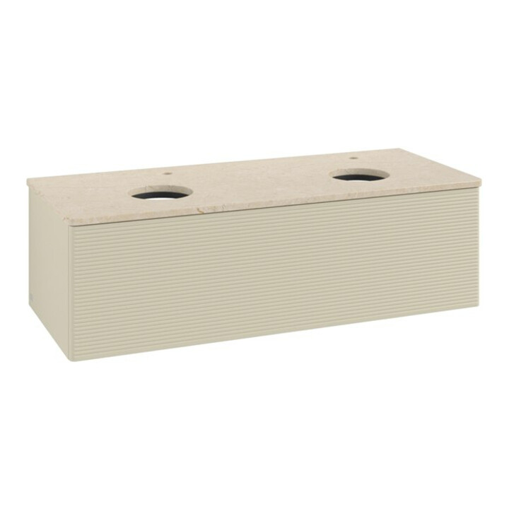 V&B Meuble sous-lavabo avec structure de façade, éclairage Antao 120x36x50cm, H I P, WBP botti., si Gr m Lac