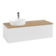 V&B Meuble sous lavabo avec structure de façade, éclairage Antao 120x36x50cm, H I P, WBP chêne hon. Oa, blanc laqué-1