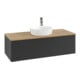 V&B Meuble sous lavabo avec structure de façade, éclairage Antao 120x36x50cm, H I P, WBP chêne hon. Oa, bleu m Lac-1